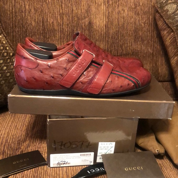 Gucci ostrich sneakers 170577  size 11G / 12 US. - Picture 2 of 15
